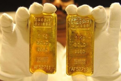 Cập nhật giá vàng trong nước ngày 26/8/2016: Giá vàng tiếp tục ‘trượt dốc’