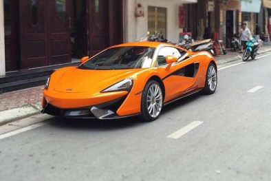 'Đã mắt' ngắm siêu xe McLaren 570S màu cam vừa xuất hiện ở Hà Nội