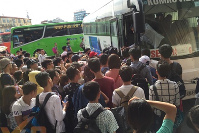 Nghỉ Lễ 2/9, dòng người ùn ứ tại các bến xe