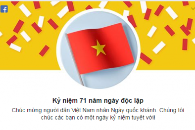Facebook, Google chúc mừng 71 năm ngày Quốc khánh Việt Nam
