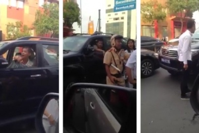 Tổng Cục Hải quan yêu cầu xử lý nghiêm vụ xe ô tô biển xanh đi ngược chiều