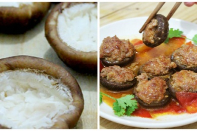 Cách làm món nấm nhồi thịt sốt cà chua thôi miên vị giác