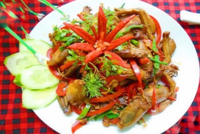 Cách nấu món ếch xào sả ớt thơm nức cả hàng xóm