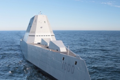 Chiêm ngưỡng uy lực 'khủng' tàu khu trục USS Zumwalt Mỹ vừa chính thức hoạt động