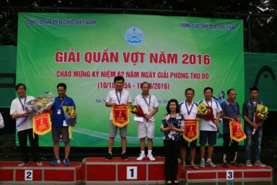 Cán bộ Tổng cục đạt Giải Nhất giải quần vợt Công đoàn Viên chức Việt Nam 2016