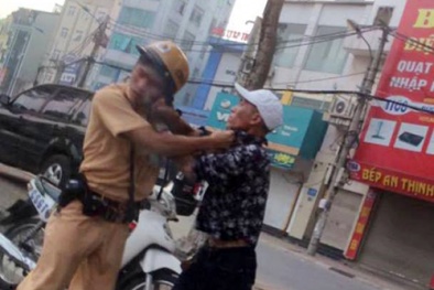 Vi phạm giao thông, táo tợn lao xe vào người, đấm sưng mặt CSGT