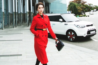 Mãn nhãn ngắm Ngọc Trinh diện style mùa thu trên đường phố Hàn Quốc