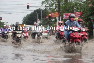 Áp thấp nhiệt đới vào bờ, Nam Bộ có mưa lớn từ trưa nay