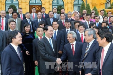 Chủ tịch nước Trần Đại Quang gặp gỡ các tân Giáo sư, Phó Giáo sư