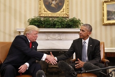 Ông Donald Trump lần đầu gặp ông Obama tại Nhà Trắng