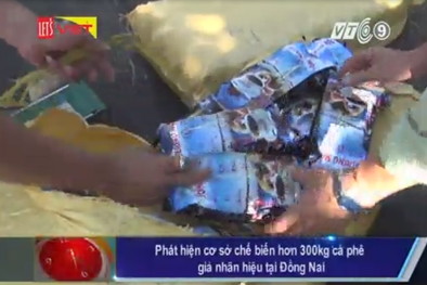 Bắt quả tang cơ sở chế biến hơn 300 kg cà phê giả nhãn hiệu