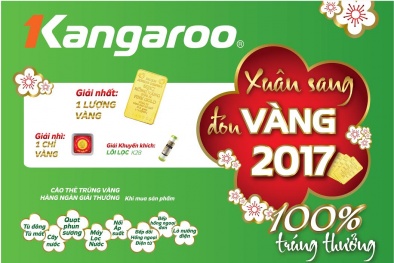 Kangaroo tặng vàng cho khách mua hàng 
