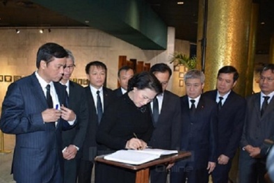 Chủ tịch Quốc hội viếng lãnh tụ Cuba Fidel Castro tại La Havana