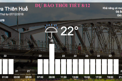 Dự báo thời tiết hôm nay (8/12): Cảnh báo miền Trung mưa lớn diện rộng