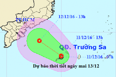 Dự báo thời tiết hôm nay 13/12: Áp thế nhiệt đới tiến gần bờ