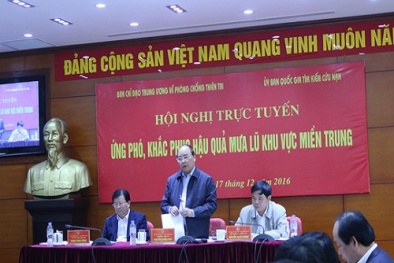 Lũ lụt miền Trung: Thủ tướng họp khẩn với 9 tỉnh miền Trung