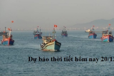 Dự báo thời tiết hôm nay 20/12: Mưa dông mạnh trên biển