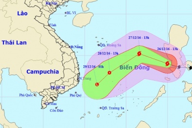 Tin mới nhất về cơn bão Nock-ten đang tiến thẳng vào biển Đông