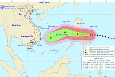 Tin mới nhất bão Nock-ten: Sức gió giật trên cấp 17,  vào sát vùng biển nước ta