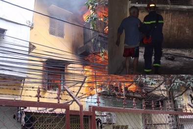 Cháy lớn ở Chùa Bộc: Cụ ông 76 tuổi cố thủ trong nhà được cứu