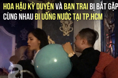 Clip: Hoa hậu Kỳ Duyên hút bóng cười, khóa môi bạn trai trong góc tối