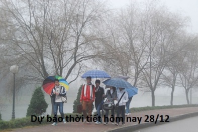 Dự báo thời tiết ngày 28/12: Không khí lạnh tiếp tục ảnh hưởng đến Trung Trung Bộ