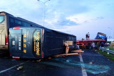 Hiện trường kinh hoàng vụ tai nạn liên hoàn trên cao tốc Long Thành