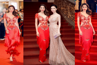 Phạm Hương lộng lẫy trên thảm đỏ sau tin đồn thi Hoa hậu Trái đất 2017