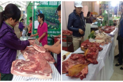 Người dân Hà thành thờ ơ với thịt sạch ở hội chợ