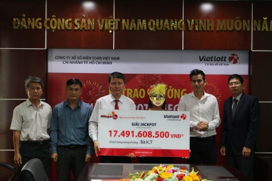 Xổ số Vietlott: Trao thưởng hơn 17 tỷ đồng cho người phụ nữ ở Tây Ninh 