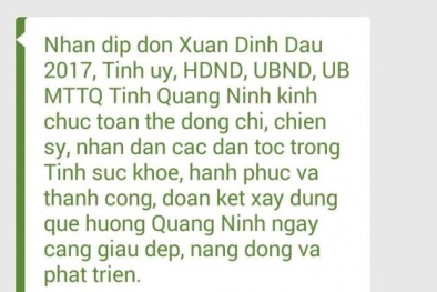 Tin nhắn ‘lạ’ của tỉnh Quảng Ninh gửi hôm mùng 1 khiến ai cũng bất ngờ