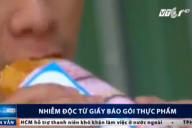 Giấy báo gói thực phẩm chứa nguy cơ gây ung thư, nhiễm độc chì