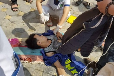 Nổ thùng phuy như bom tại Linh Đàm, một người nguy kịch