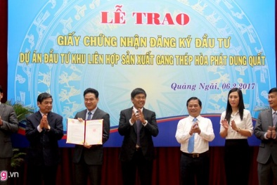 Dung Quất: Đầu tư 60.000 tỷ đồng xây khu liên hợp gang thép