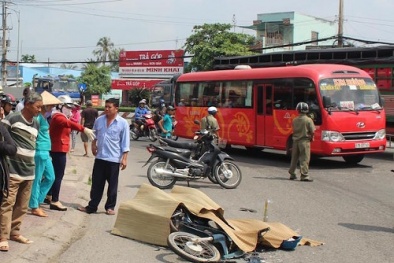 Tai nạn giao thông ngày 9/2: Bị xe tải cán qua người, cha tử vong con nguy kịch