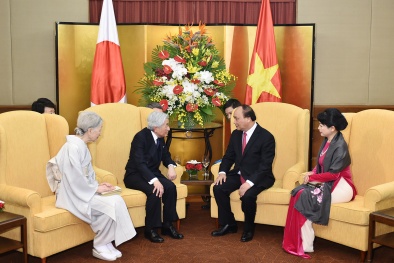 Thủ tướng Nguyễn Xuân Phúc hội kiến Nhà vua và Hoàng hậu Nhật Bản