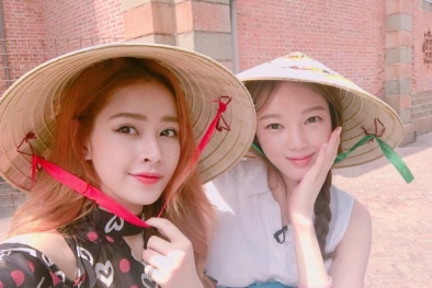 Chi Pu và Hoa hậu Hàn 'lăng xê' nón lá Việt Nam 