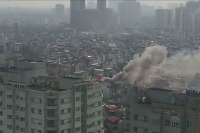 Hà Nội: Cháy lớn tại Mai Động khiến cư dân nháo nhác
