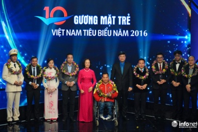 10 gương mặt trẻ Việt Nam tiêu biểu 2016 là những ai