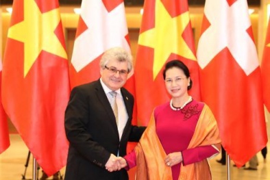 Chủ tịch Quốc hội hội đàm với Chủ tịch Hội đồng Nhà nước Thụy Sĩ