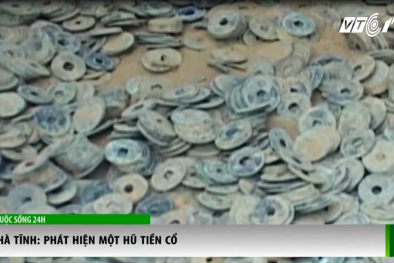 Phát hiện hũ tiền cổ nặng 9 kg ở Hà Tĩnh