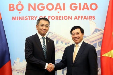 Phó Thủ tướng Phạm Bình Minh hội đàm với Bộ trưởng Ngoại giao Mông Cổ