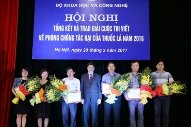 Bộ KH&CN: 25 cá nhân, tập thể đạt giải cuộc thi 'Viết về phòng, chống tác hại thuốc lá'