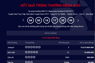 Xổ số Vietlott: Thêm một người chơi trúng giải Jackpot hơn 19 tỷ đồng?