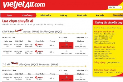 Ngày lễ 30/4: Muốn đi Phú Quốc, người Hà Nội phải trả hơn 7 triệu/cặp vé máy bay khứ hồi