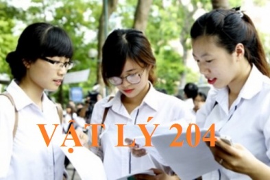 Đáp án môn Vật lý mã đề 204 THPT Quốc gia 2017 chính xác nhất