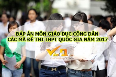 Đáp án môn Giáo dục công dân mã đề 324 THPT quốc gia nhanh nhất