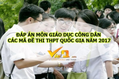 Đáp án môn Giáo dục công dân mã đề 306 THPT quốc gia nhanh nhất