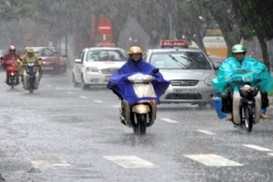 Cảnh báo mưa dông trên khu vực nội thành Hà Nội 