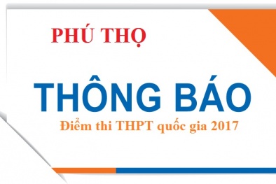 Sở Giáo dục và Đào tạo Phú Thọ công bố điểm thi THPT quốc gia 2017